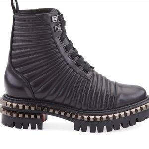Christian Louboutin Yetota Ankle Combat Boots Black